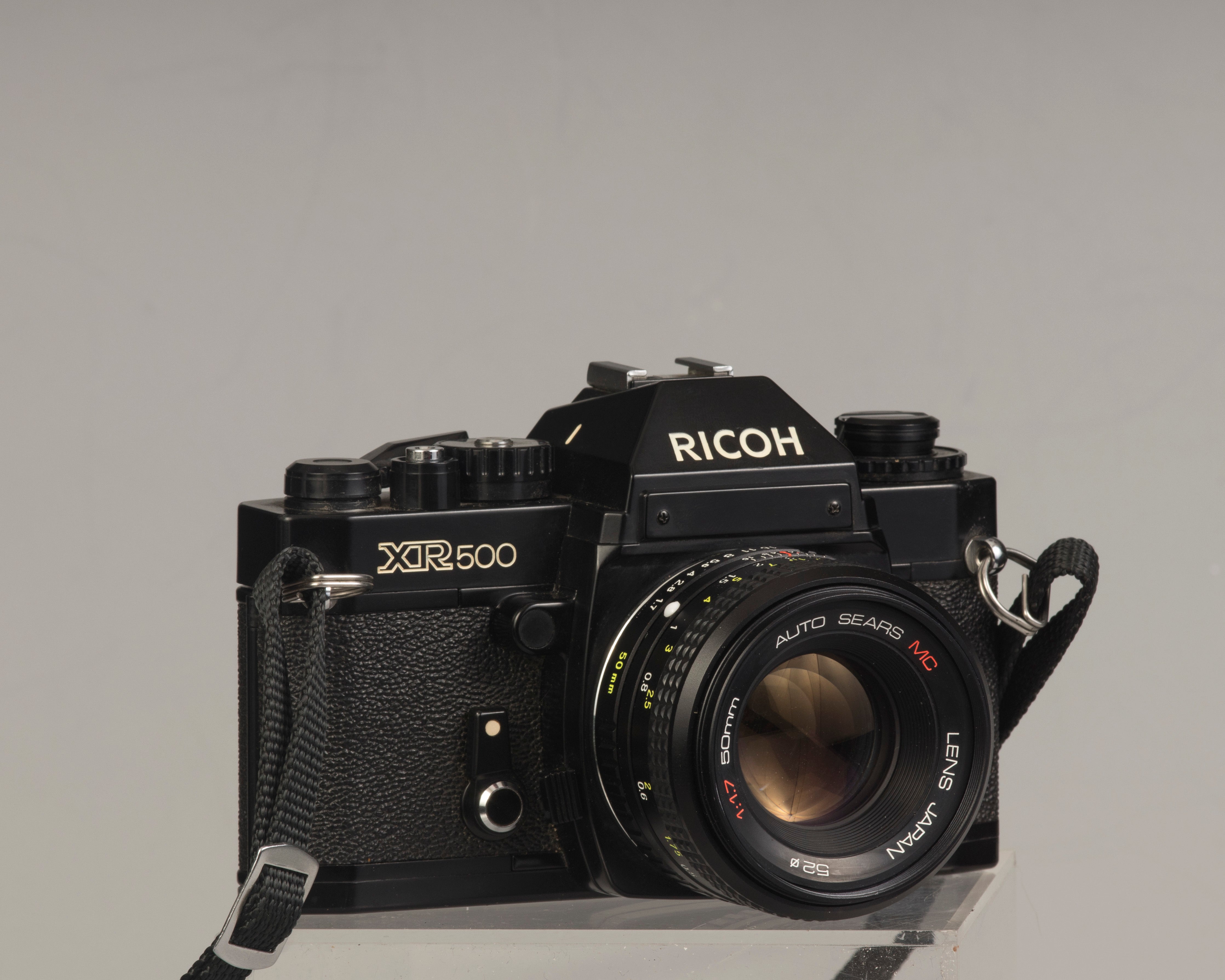 Ricoh XR-500 35mm SLR w/50mm f1.7 lens and ever-ready case