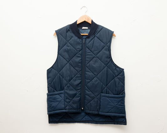 Navy quilted vest