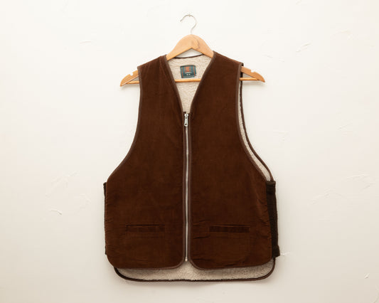 Brown corduroy Hammil sherpa vest