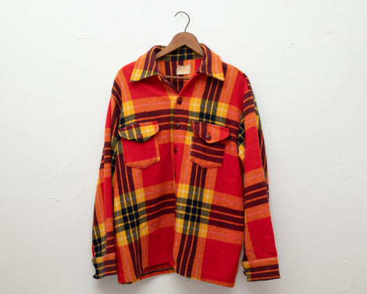 Vintage wool plaid jacket - made in Canada