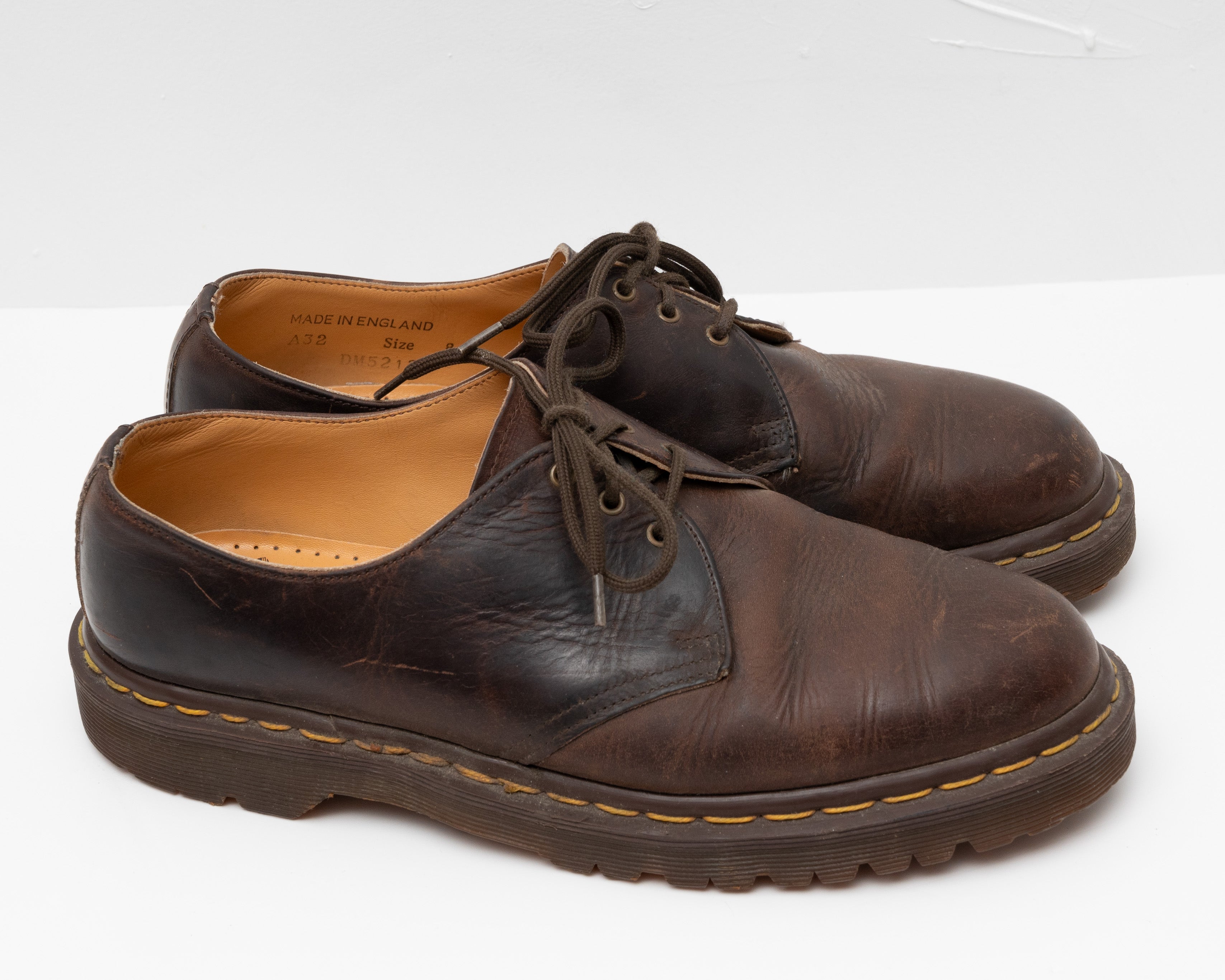 Dr Martens England outlet Leather Brown Oxford Shoes Size 10