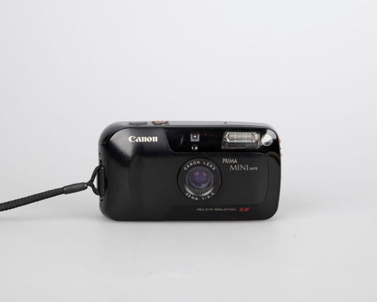 Appareil photo argentique 35 mm Canon Prima Mini (AKA Sure Shot M) avec étui + manuel (série 6500660)