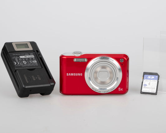 Appareil photo numérique à capteur CCD Samsung ES65 10 MP avec carte SD 4 Go + batterie + chargeur