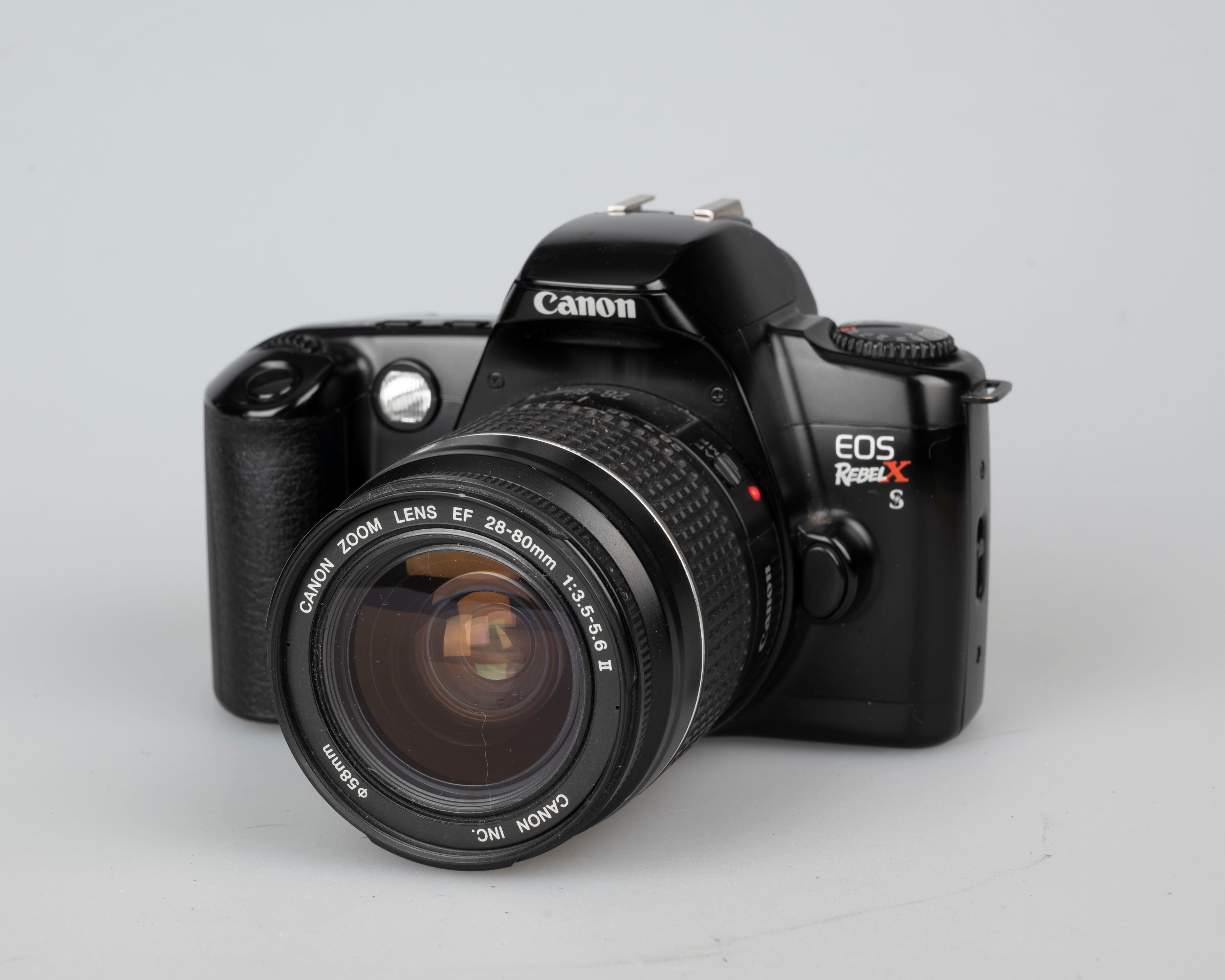 Canon EOS Rebel XS 35mm film SLR w/ EF 28-80mm lens (serial