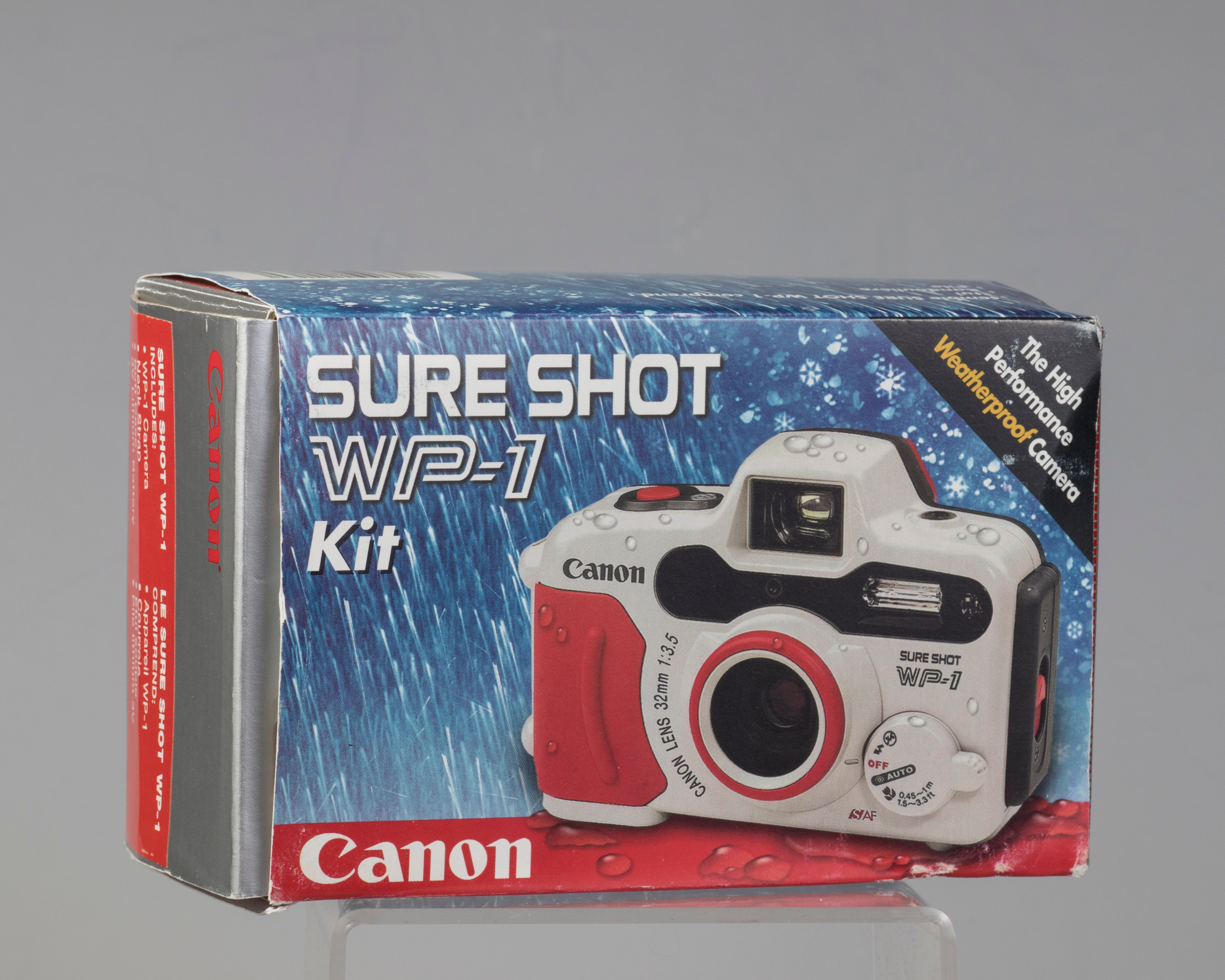 Canon Sure Shot WP-1 waterproof camera outfit w/original box, case